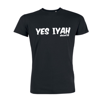 Yes Iyah T Shirt Black Macka B