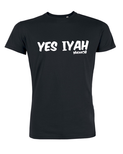 Yes Iyah T Shirt Black Macka B